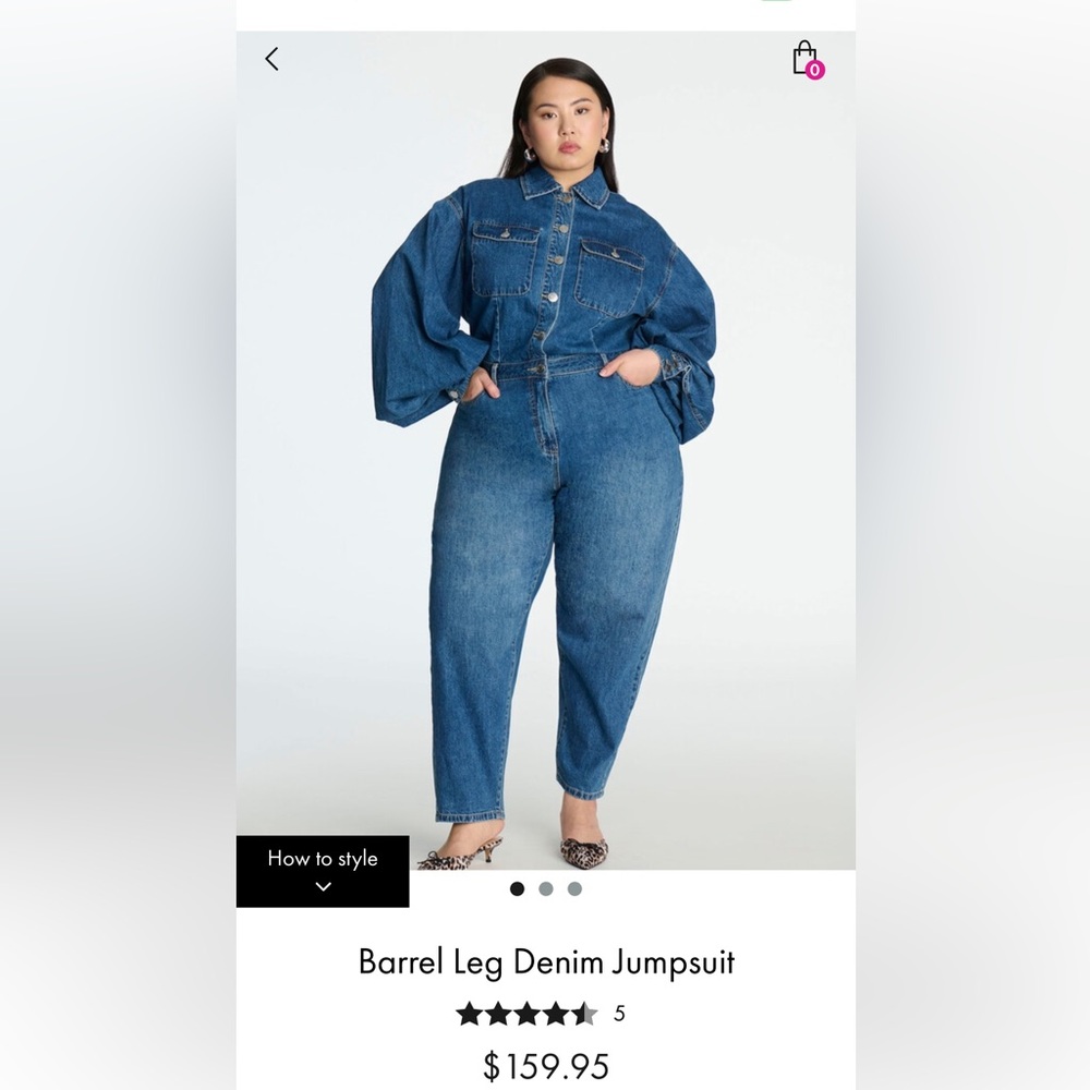 Barrel Leg Denim Jumpsuit